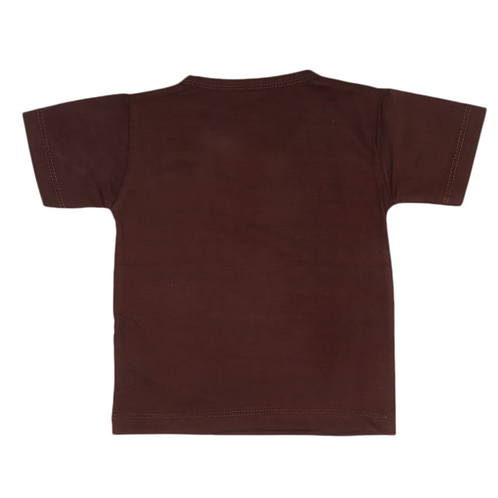 Boys Half Sleeves T-Shirt  14-24 - Dark Brown, Kids, Boys T-Shirts, Chase Value, Chase Value