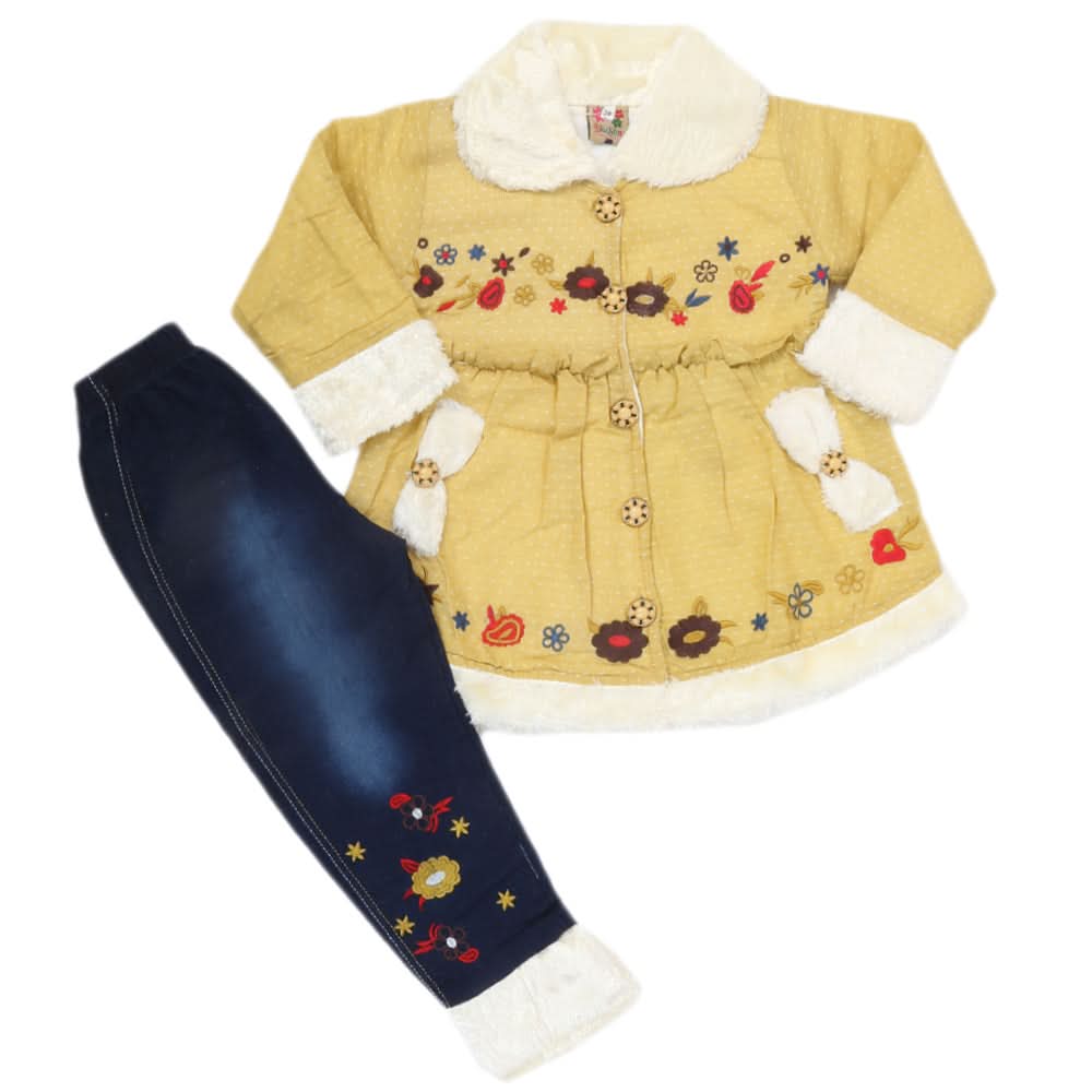 Girls Full Sleeves Pant Suit - Yellow, Kids, Girls Sets And Suits, Chase Value, Chase Value