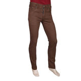 Men's Slim Fit Jeans Pant - Dark Brown, Men, Casual Pants And Jeans, Chase Value, Chase Value