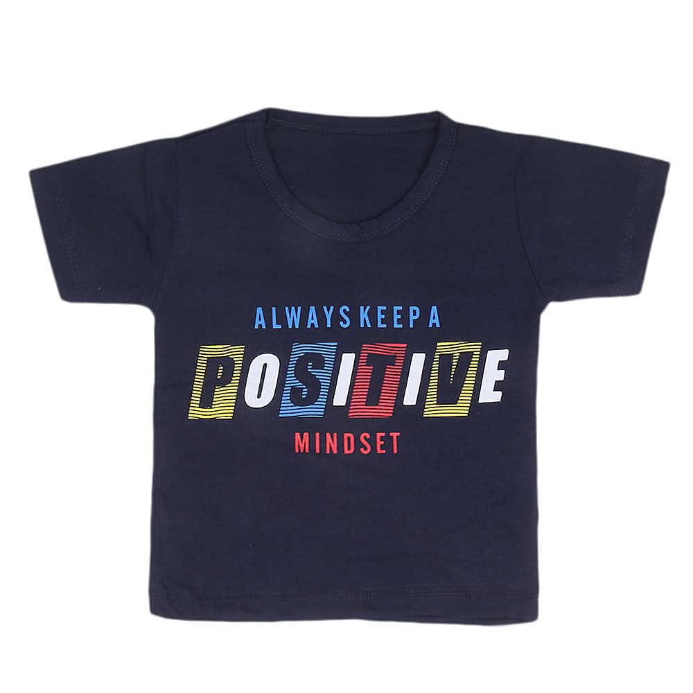 Boys Half Sleeves T-Shirt  14-24 - Navy Blue, Kids, Boys T-Shirts, Chase Value, Chase Value