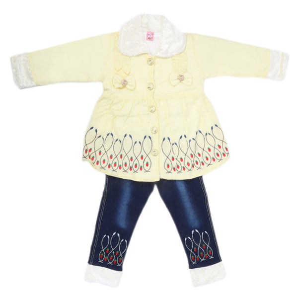Girls Full Sleeves Pant Suit - Lemon, Kids, Girls Sets And Suits, Chase Value, Chase Value