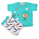 Newborn Boys Half Sleeves Suit - Sea Green, Kids, NB Boys Sets And Suits, Chase Value, Chase Value