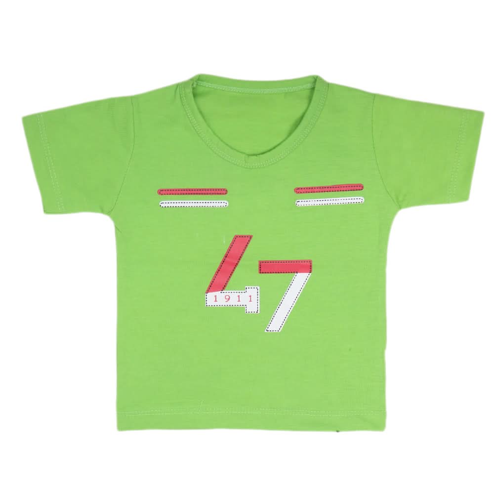 Boys Half Sleeves T-Shirt  14-24 - Green, Kids, Boys T-Shirts, Chase Value, Chase Value