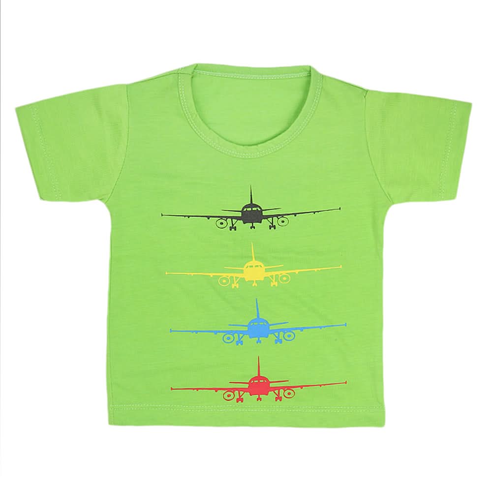 Boys Half Sleeves T-Shirt  14-24 - Green, Kids, Boys T-Shirts, Chase Value, Chase Value