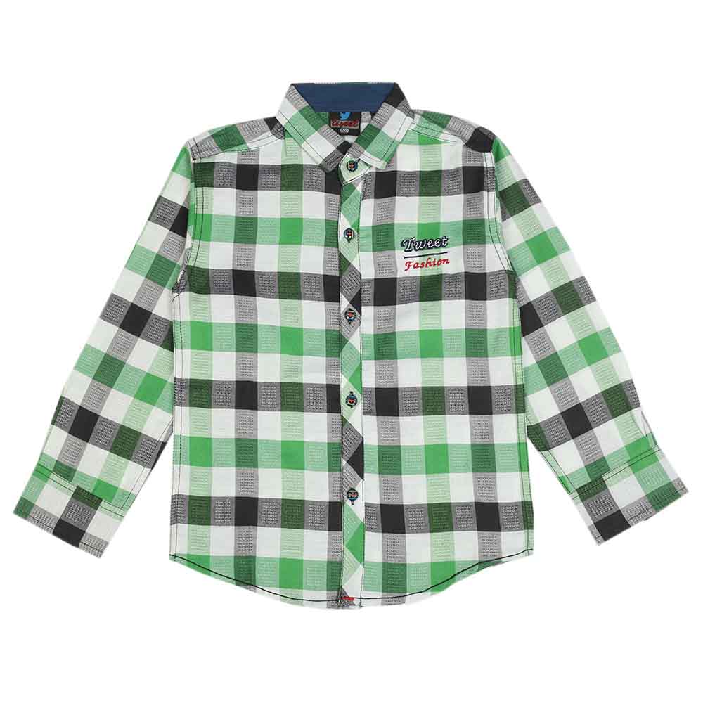 Boys Full Sleeves Shirt - Green, Boys Shirts, Chase Value, Chase Value