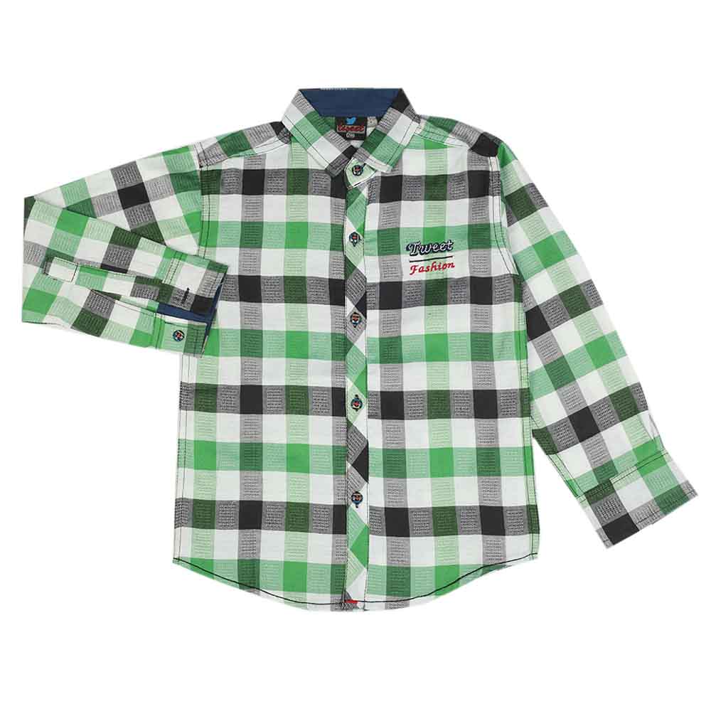 Boys Full Sleeves Shirt - Green, Boys Shirts, Chase Value, Chase Value