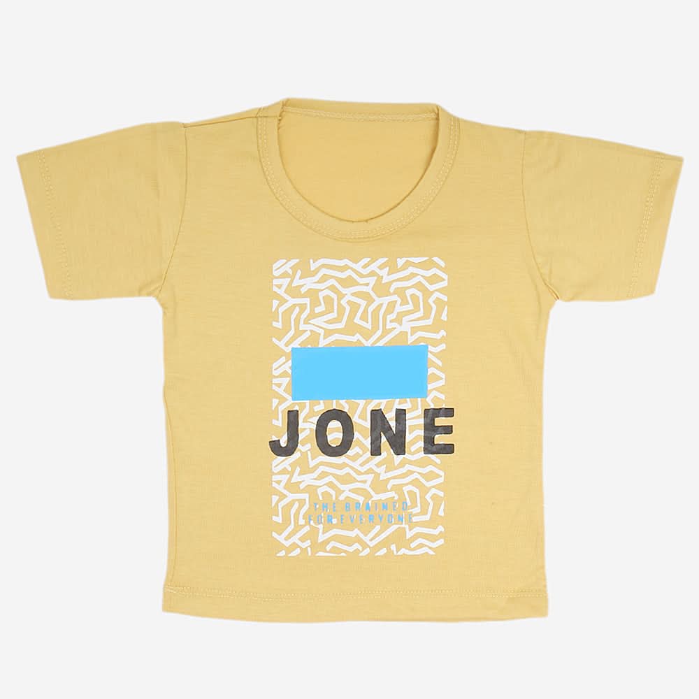 Boys Half Sleeves T-Shirt  14-24 - Mustard, Kids, Boys T-Shirts, Chase Value, Chase Value