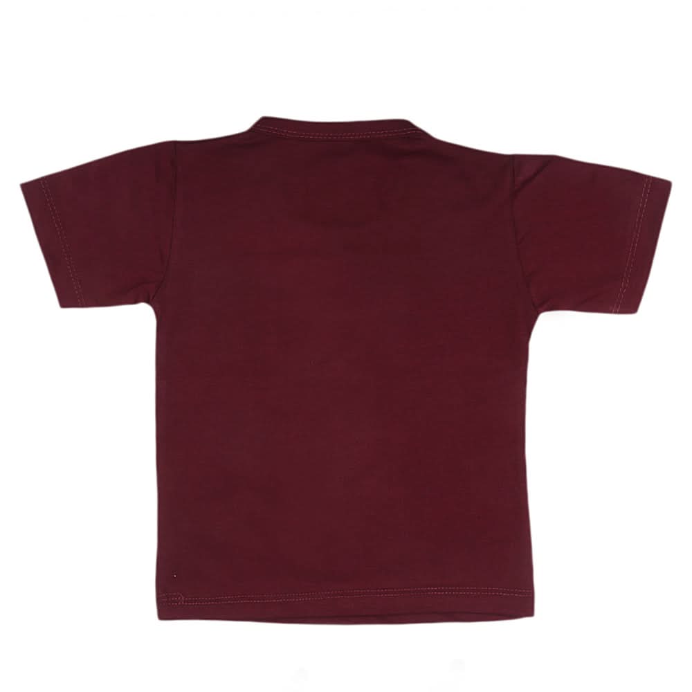 Boys Half Sleeves T-Shirt  14-24 - Maroon, Kids, Boys T-Shirts, Chase Value, Chase Value