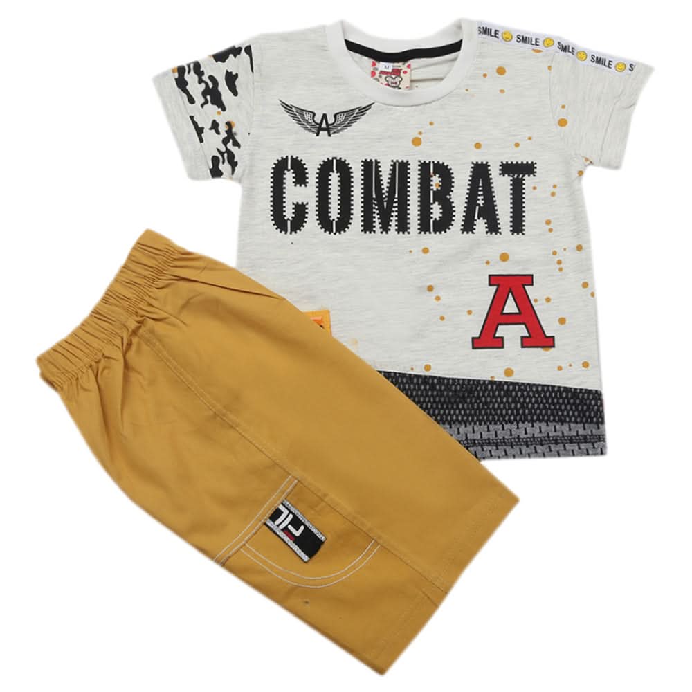Boys Short Suit - Mustard, Kids, Boys Sets And Suits, Chase Value, Chase Value