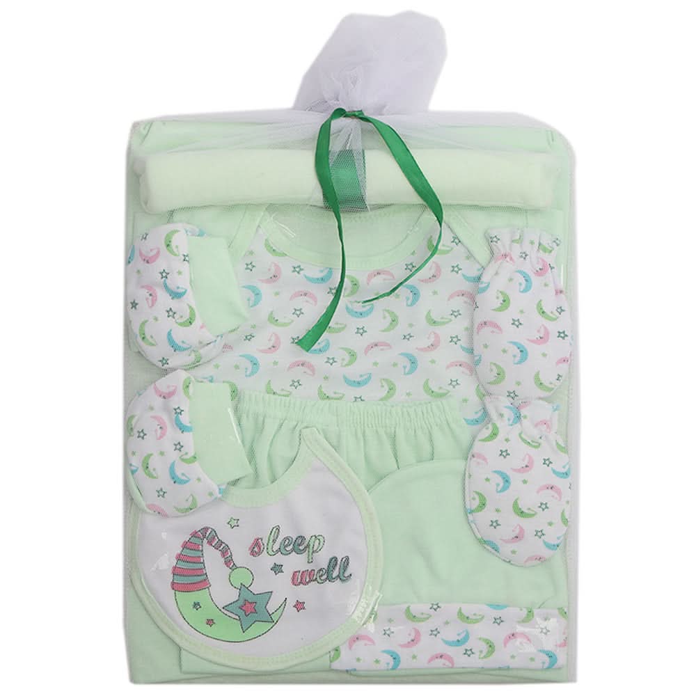 Newborn Gift Set 8 Pcs - Light Green, Baby Care, Chase Value, Chase Value