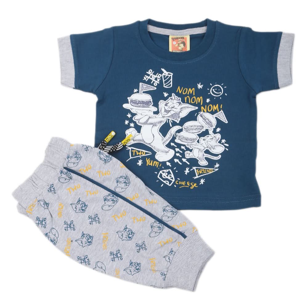 Newborn Boys Half Sleeves Suit - Blue, Kids, NB Boys Sets And Suits, Chase Value, Chase Value