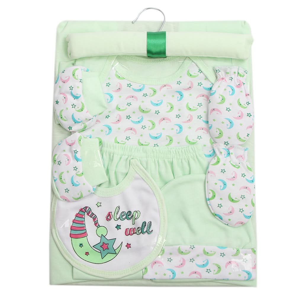 Newborn Gift Set 8 Pcs - Light Green, Baby Care, Chase Value, Chase Value