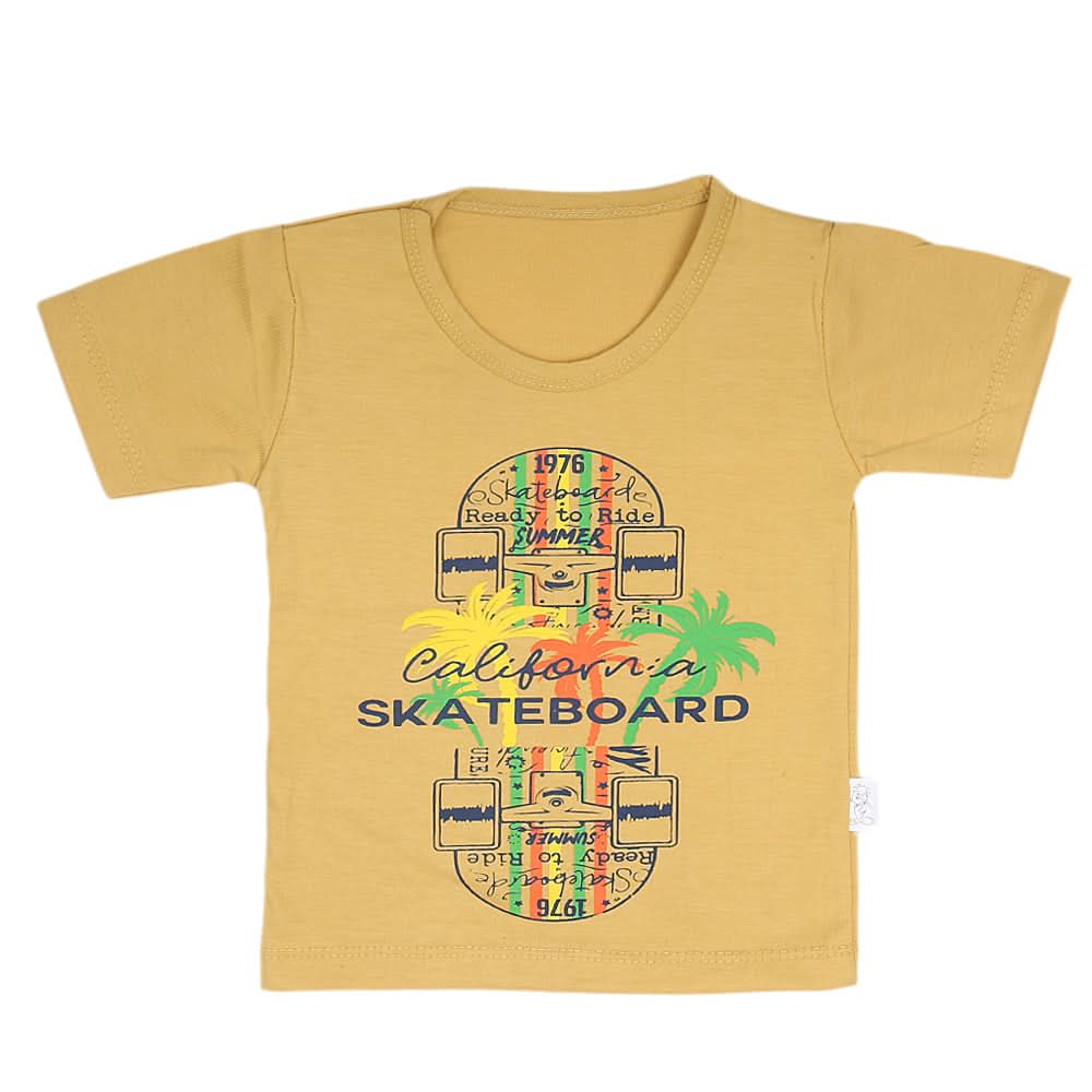 Boys Half Sleeves T-Shirt  14-24 - Mustard, Kids, Boys T-Shirts, Chase Value, Chase Value