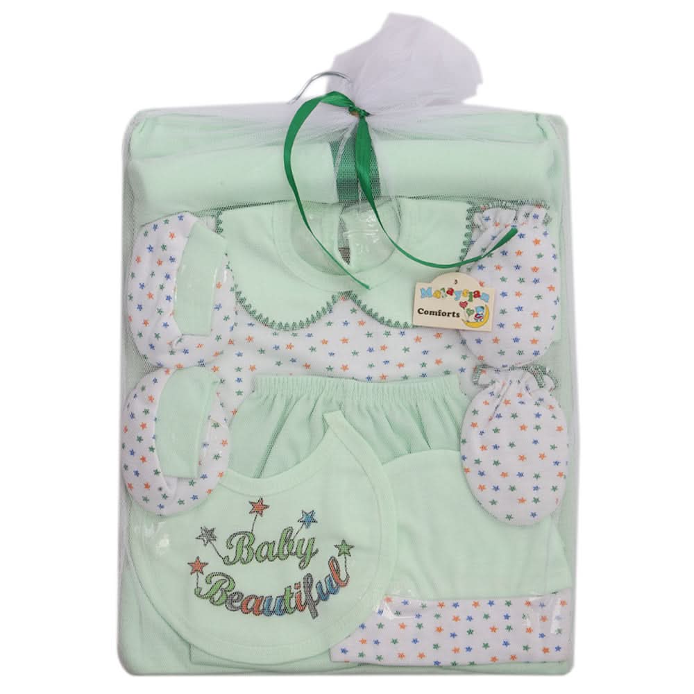 Newborn Gift Set 8 Pcs - Light Green, Baby Care, Chase Value, Chase Value