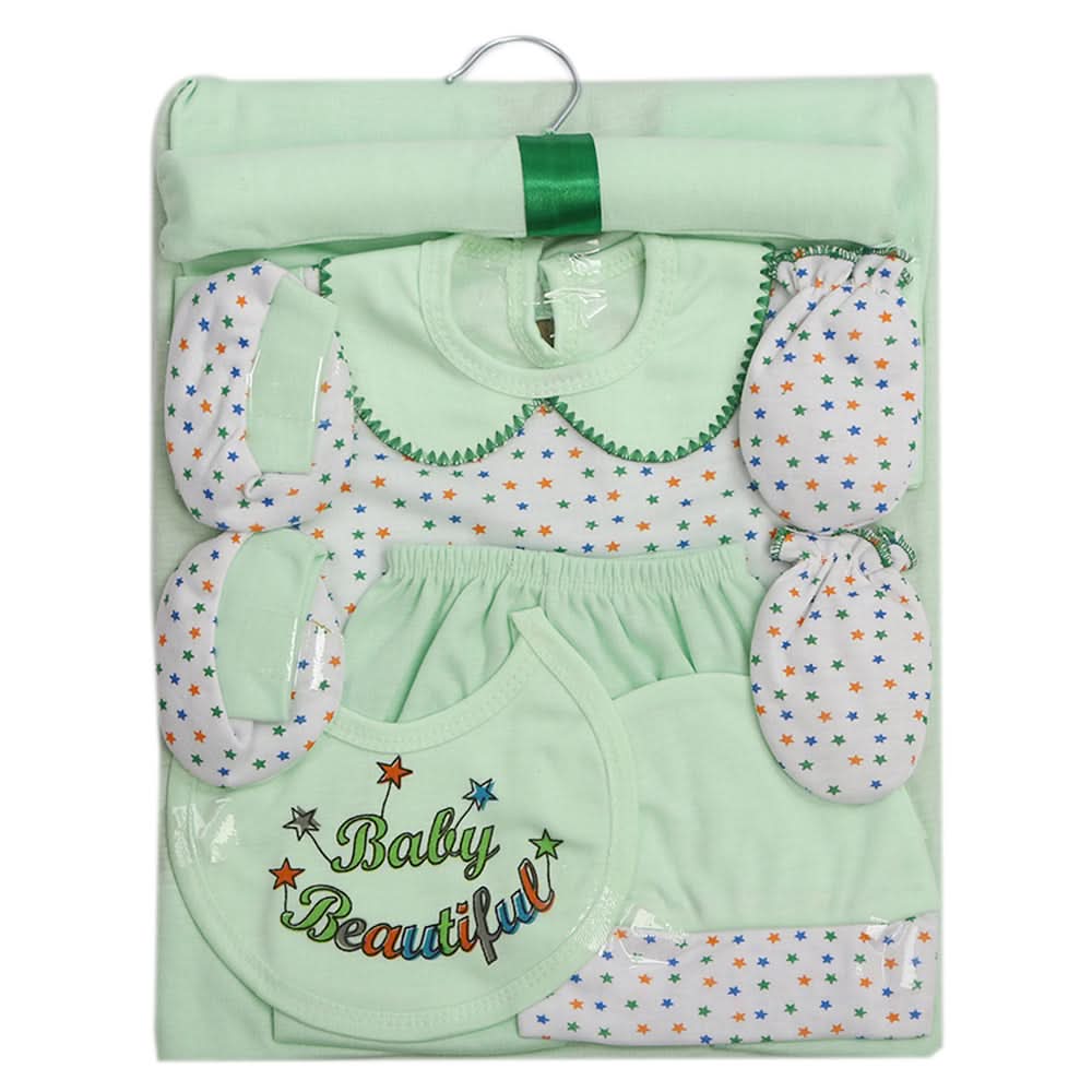 Newborn Gift Set 8 Pcs - Light Green, Baby Care, Chase Value, Chase Value