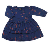 Girls Full Sleeves Frock - Navy Blue, Girls Frocks, Chase Value, Chase Value