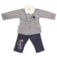 Girls Full Sleeves Pant Suit - Grey, Kids, Girls Sets And Suits, Chase Value, Chase Value