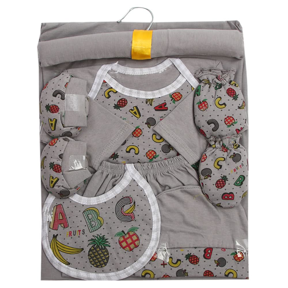 Newborn Gift Set 8Pcs - Grey, Baby Care, Chase Value, Chase Value