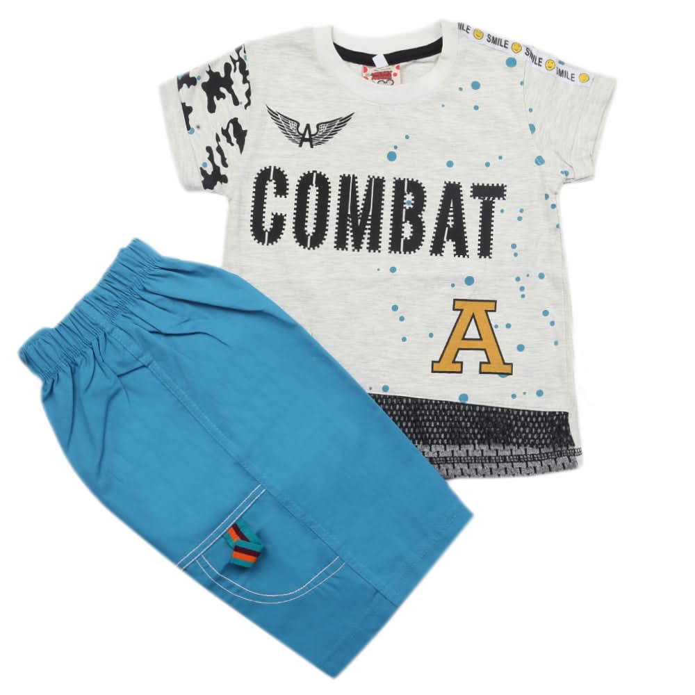 Boys Short Suit - Blue, Kids, Boys Sets And Suits, Chase Value, Chase Value