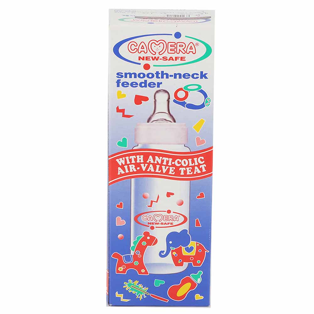 Camera Decorated Feeding Bottle 150ml/5oz - Red, Kids, Feeding Supplies, Chase Value, Chase Value