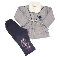 Girls Full Sleeves Pant Suit - Grey, Kids, Girls Sets And Suits, Chase Value, Chase Value