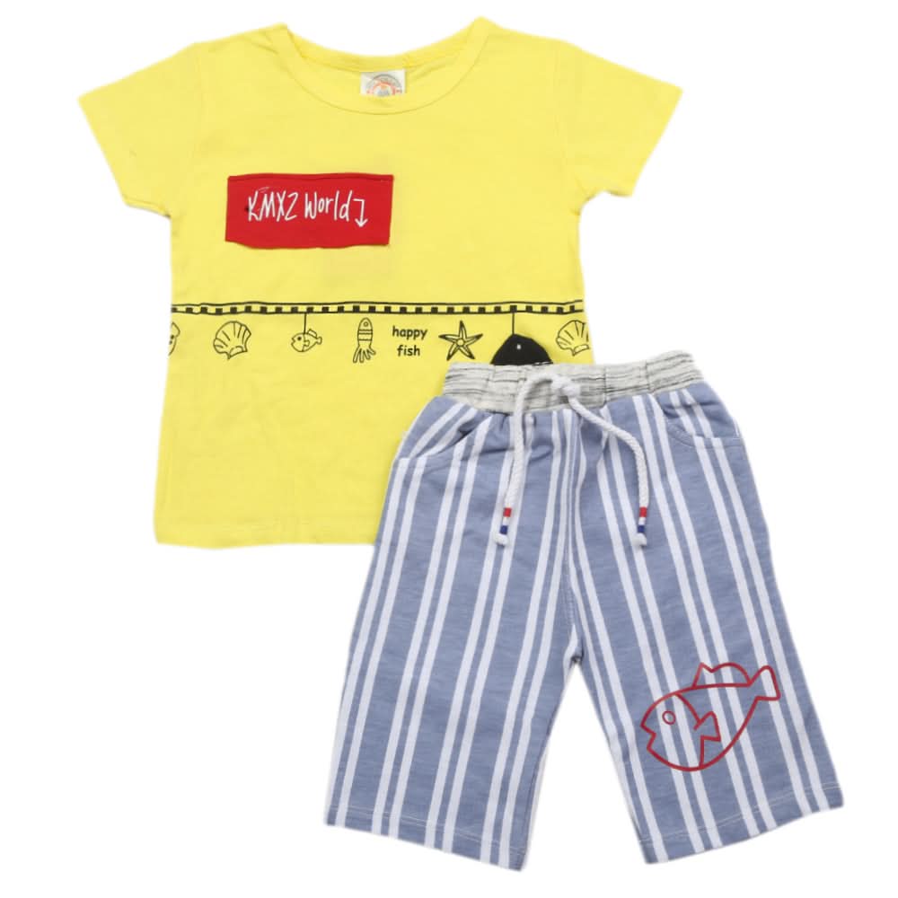 Boys Short Suit - Yellow, Kids, Boys Sets And Suits, Chase Value, Chase Value
