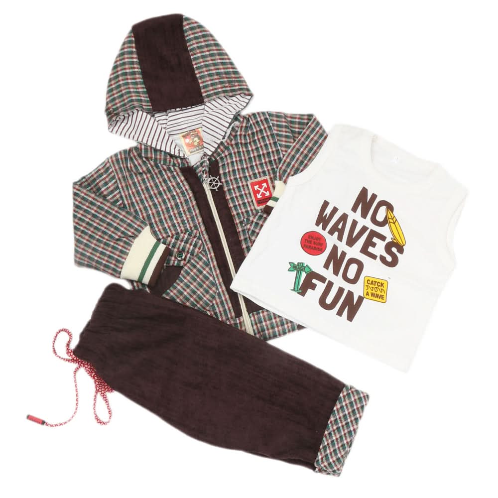 Newborn Boys Full Sleeves 3Pcs Suit 6B-250 - Green, Kids, NB Boys Sets And Suits, Chase Value, Chase Value