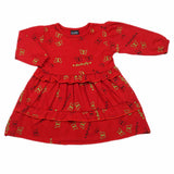 Girls Full Sleeves Frock - Red, Girls Frocks, Chase Value, Chase Value