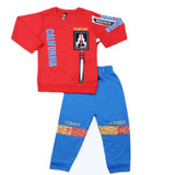Boys Full Sleeves 2 Pcs Suit - Red, Kids, Boys Sets And Suits, Chase Value, Chase Value