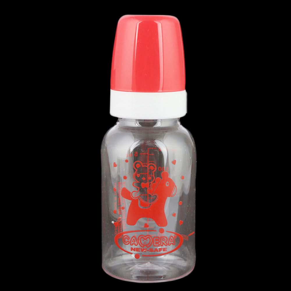 Camera Decorated Feeding Bottle 150ml/5oz - Red, Kids, Feeding Supplies, Chase Value, Chase Value
