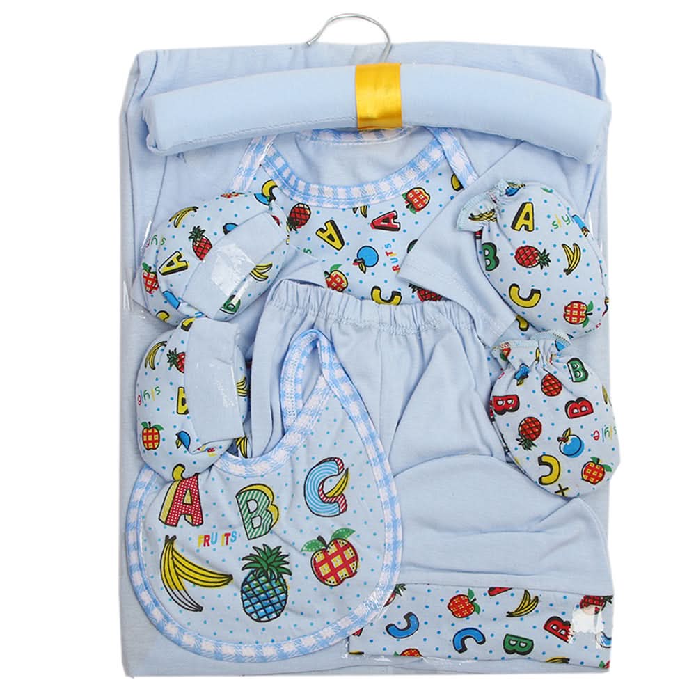Newborn Gift Set 8Pcs - Light Blue, Baby Care, Chase Value, Chase Value