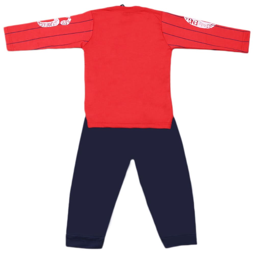 Boys Full Sleeves 2 Pcs Suit - Red, Kids, Boys Sets And Suits, Chase Value, Chase Value