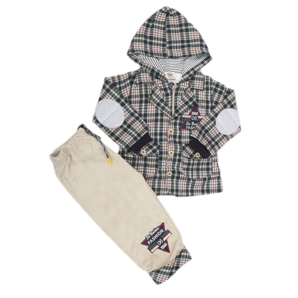 Boys Full Sleeves Pant Suit - Dark Green, Kids, Boys Sets And Suits, Chase Value, Chase Value