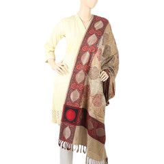 Women's Silki Jaal Shawl - Red & Black, Women, Shawls And Scarves, Chase Value, Chase Value