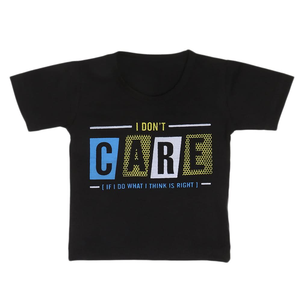Boys Half Sleeves T-Shirt  14-24 - Black, Kids, Boys T-Shirts, Chase Value, Chase Value