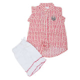 Newborn Girls Half Sleeves Skirt Suit - Peach, Kids, Newborn Girls Sets And Suits, Chase Value, Chase Value