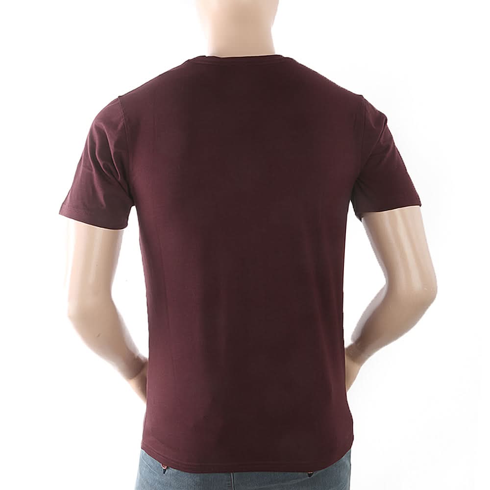Men's Half Sleeves Printed T-Shirt - Maroon, Men, T-Shirts And Polos, Chase Value, Chase Value
