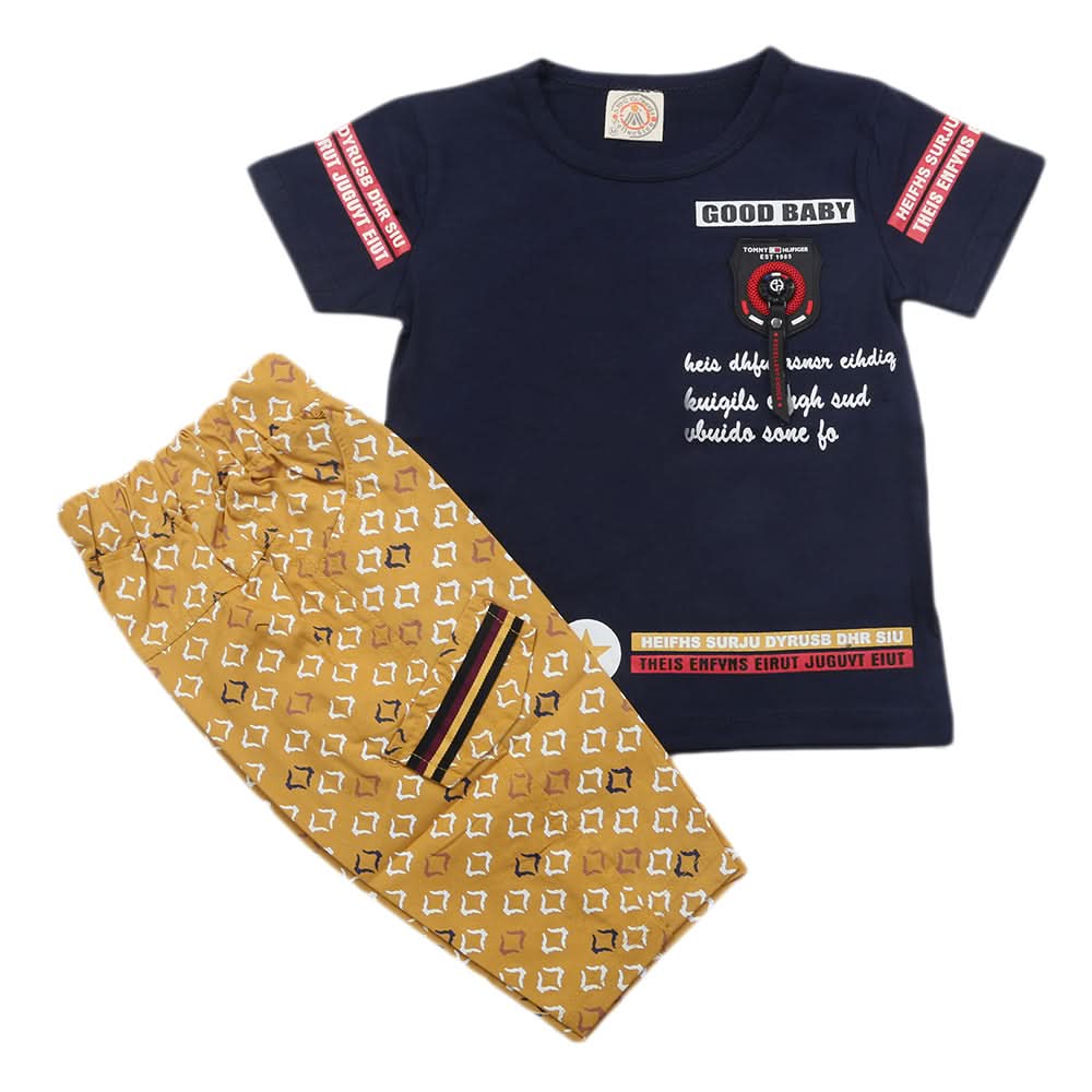 Boys Short Suit - Navy Blue, Kids, Boys Sets And Suits, Chase Value, Chase Value