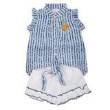 Newborn Girls Half Sleeves Skirt Suit - Blue, Kids, NB Girls Sets And Suits, Chase Value, Chase Value