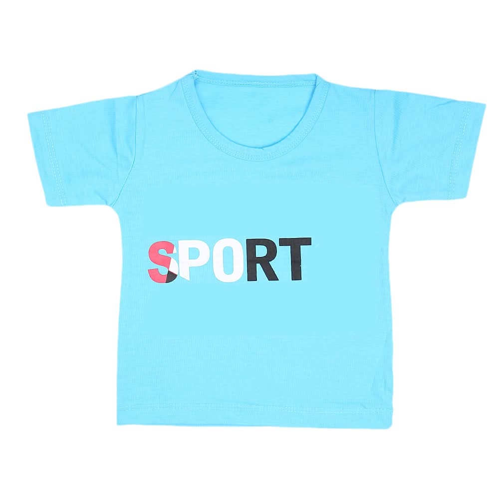 Boys Half Sleeves T-Shirt  14-24 - Blue, Kids, Boys T-Shirts, Chase Value, Chase Value