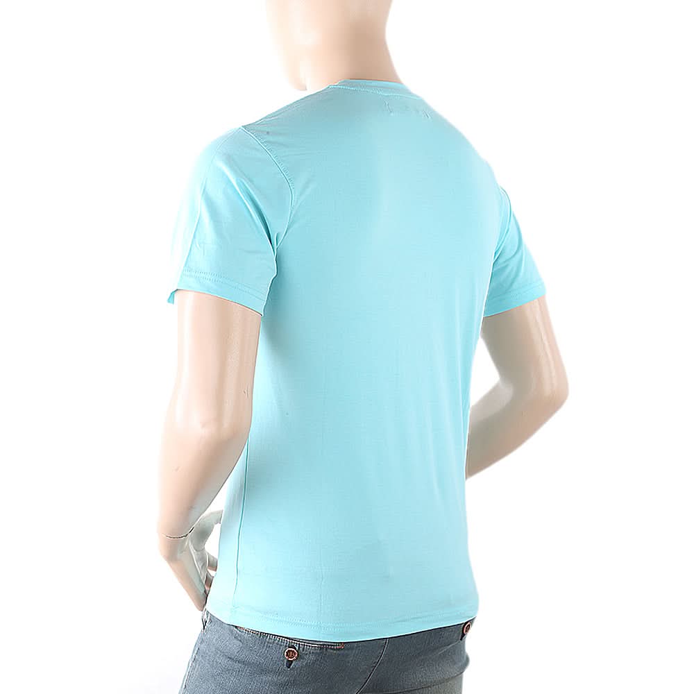Men's Half Sleeves Printed T-Shirt - Blue, Men, T-Shirts And Polos, Chase Value, Chase Value