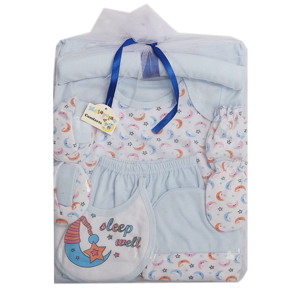 Newborn Gift Set 8 Pcs - Light Blue, Baby Care, Chase Value, Chase Value