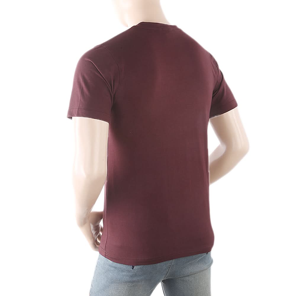 Men's Half Sleeves Printed T-Shirt -Maroon, Men, T-Shirts And Polos, Chase Value, Chase Value