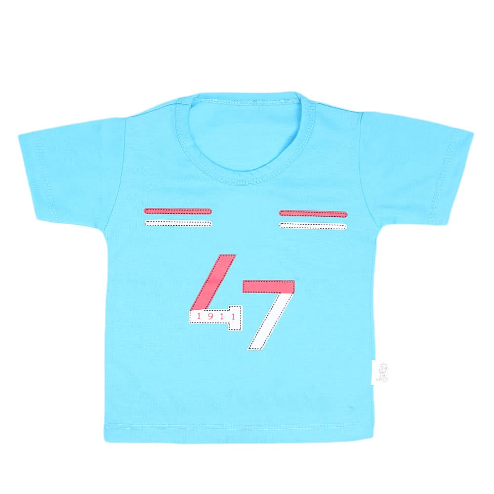 Boys Half Sleeves T-Shirt  14-24 - Blue, Kids, Boys T-Shirts, Chase Value, Chase Value