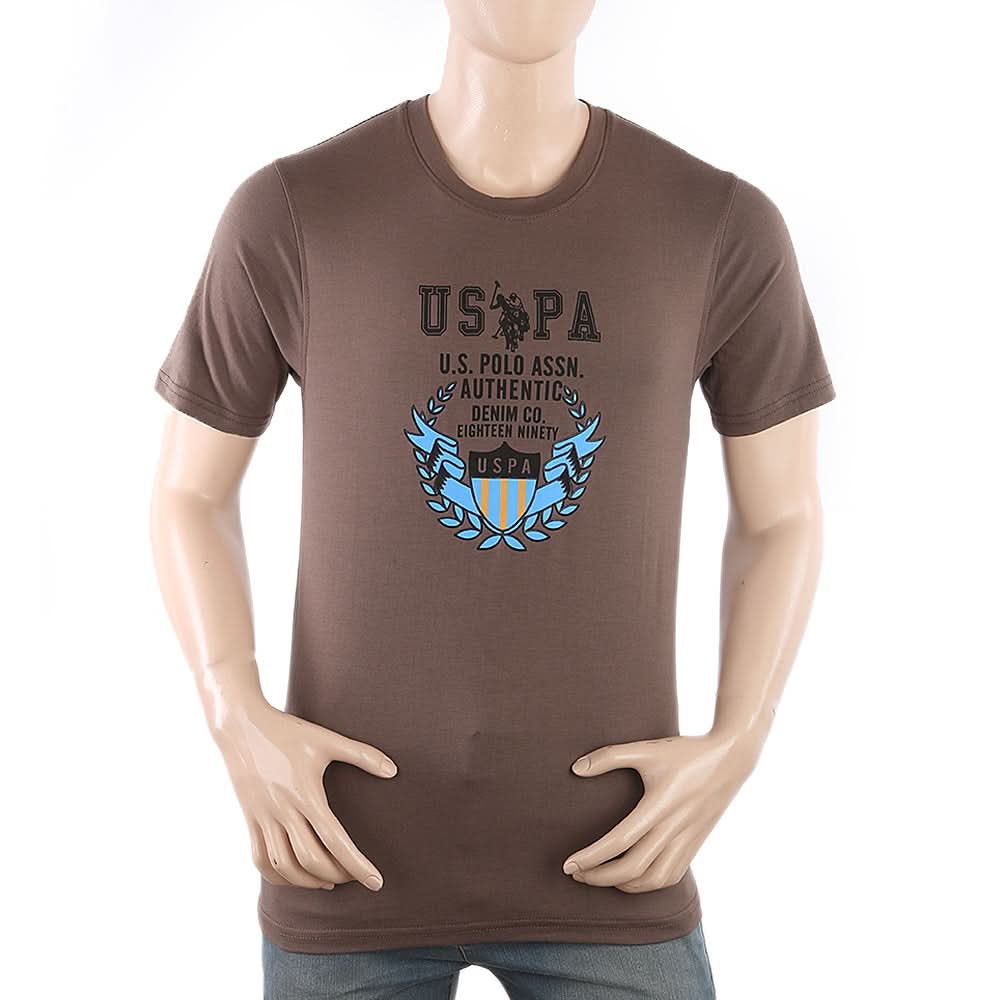 Men's Half Sleeves Printed T-Shirt - Coffee, Men, T-Shirts And Polos, Chase Value, Chase Value