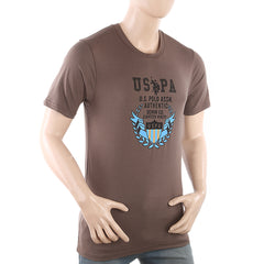 Men's Half Sleeves Printed T-Shirt - Coffee, Men, T-Shirts And Polos, Chase Value, Chase Value
