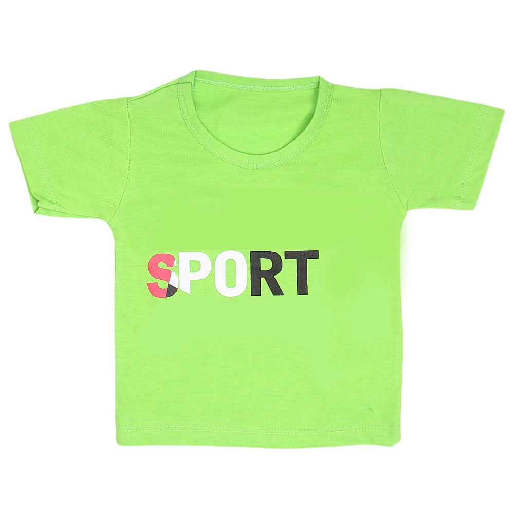 Boys Half Sleeves T-Shirt  14-24 - Green, Kids, Boys T-Shirts, Chase Value, Chase Value
