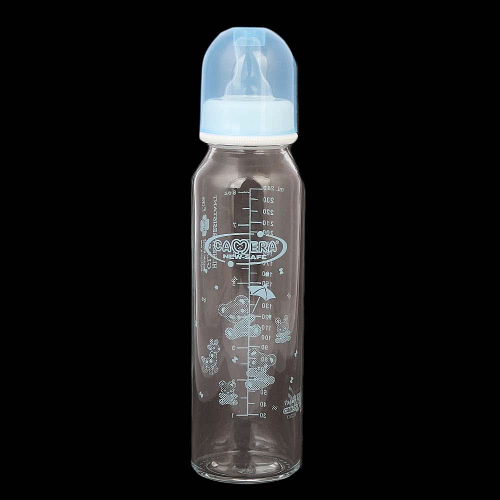 Camera Glass Feeder - 240ml Blue, Kids, Feeding Supplies, Chase Value, Chase Value