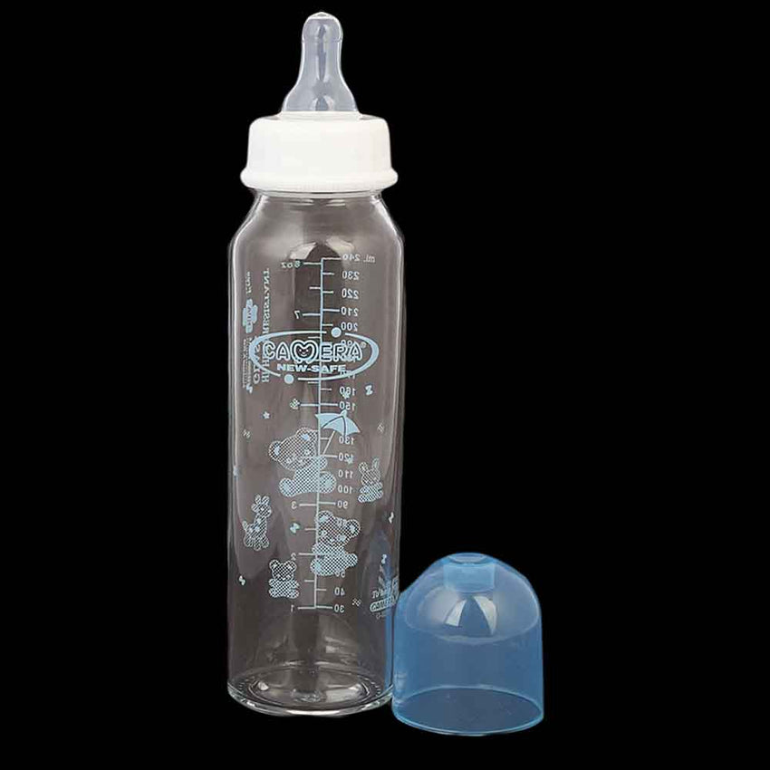 Camera Glass Feeder - 240ml Blue, Kids, Feeding Supplies, Chase Value, Chase Value