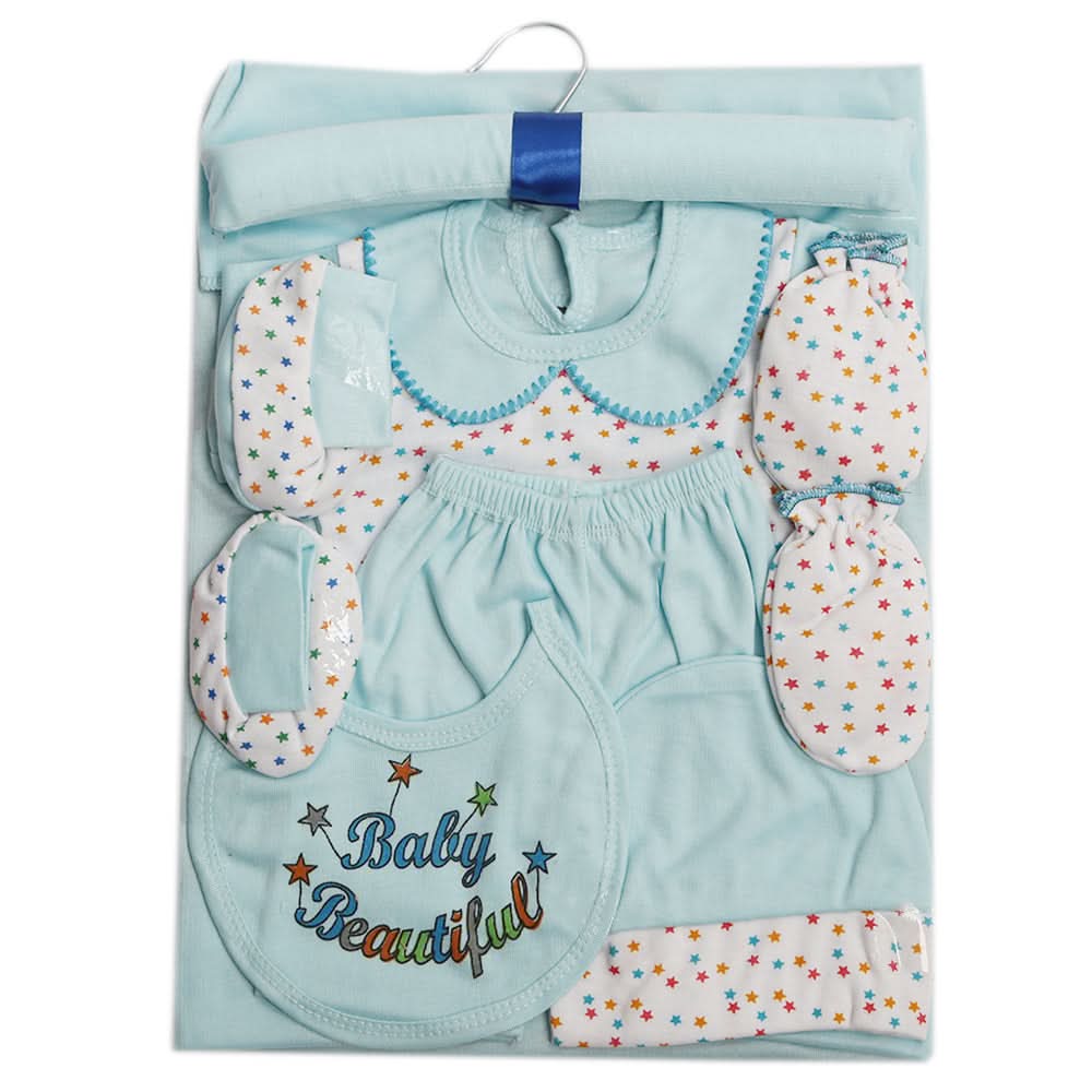 Newborn Gift Set 8 Pcs - Light Blue, Baby Care, Chase Value, Chase Value